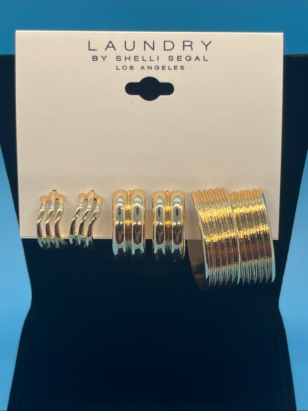 Laundry By Shelli Segal Gold Multi-Pair Hoop Earring Set